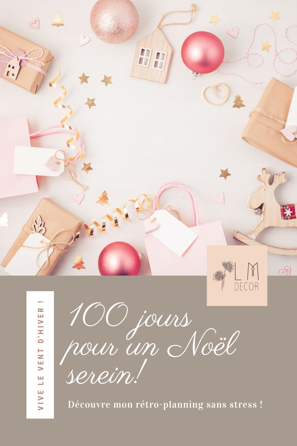 Le 15 septembre, il reste exactement 100 Jours avant Noël. Découvre comment préparer Noël grâce à mon rétro planning pour un Noël sans stress !